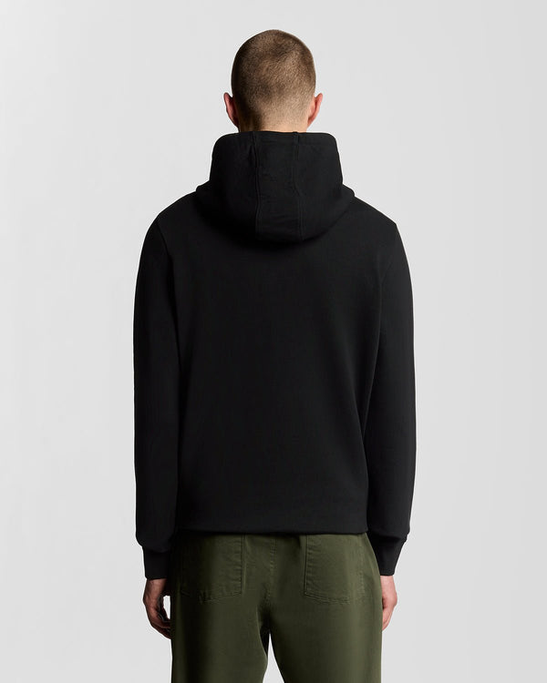 Lyle & Scott Cheers Graphic Loopback Hoodie Jet Black