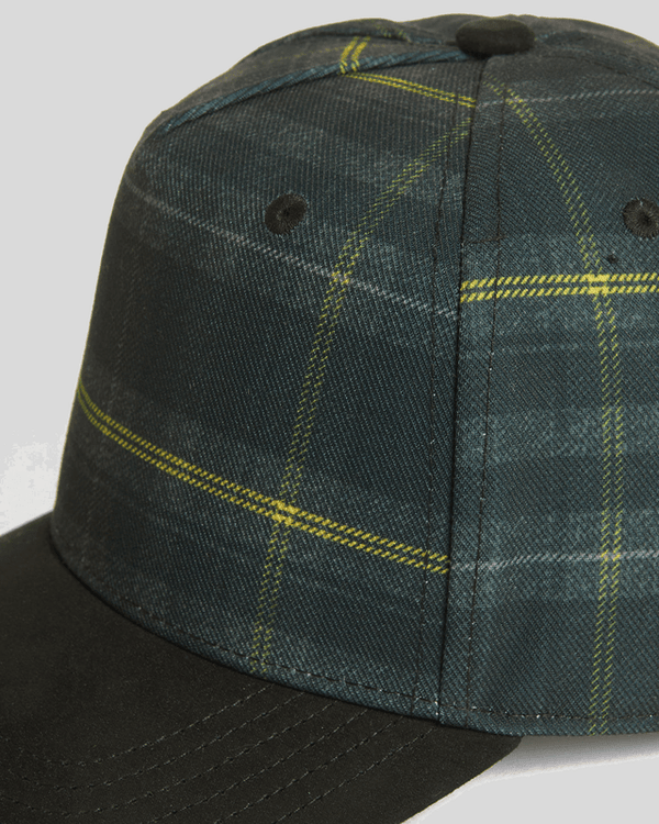 Lyle & Scott Contrast Tartan Check Baseball Cap Jet Black