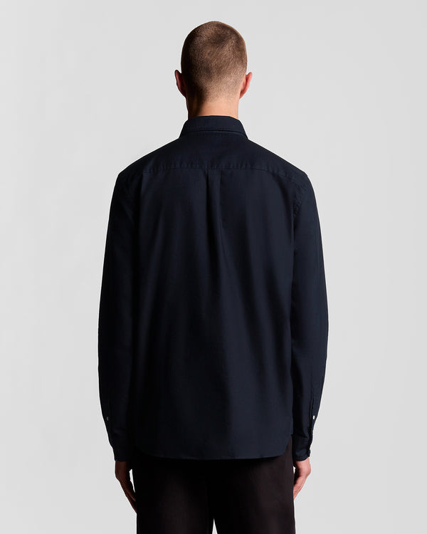 Lyle & Scott Cotton Button Down Oxford Shirt Dark Navy