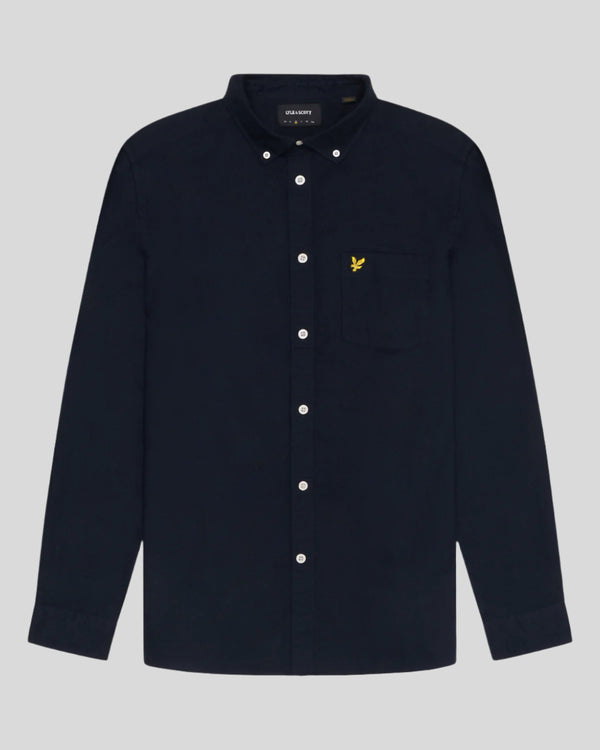 Lyle & Scott Cotton Button Down Oxford Shirt Dark Navy