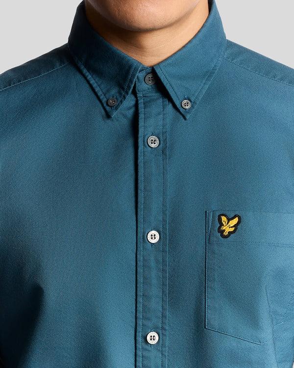 Lyle & Scott Cotton Button Down Oxford Shirt Deep Water