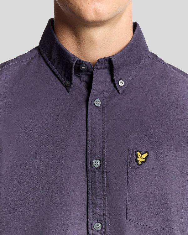 Lyle & Scott Cotton Button Down Oxford Shirt Graystone