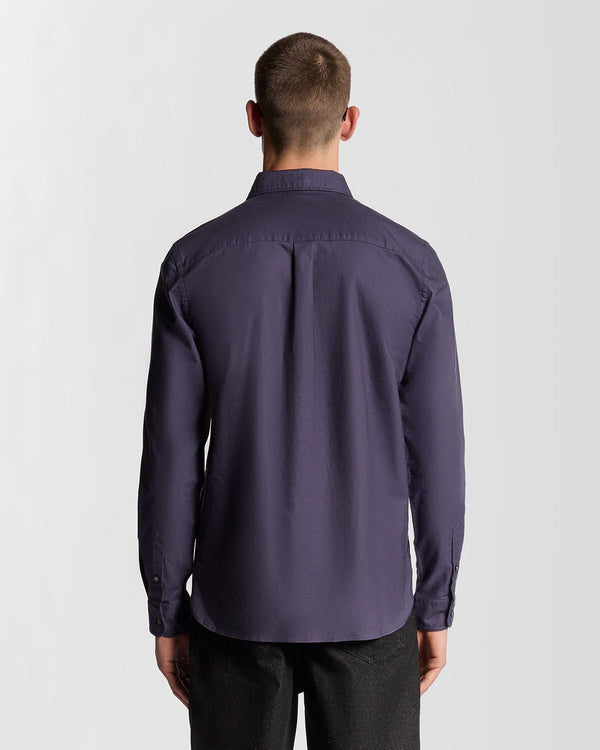 Lyle & Scott Cotton Button Down Oxford Shirt Graystone