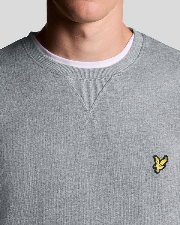 Lyle & Scott Cotton Crew Neck Sweatshirt Mid Grey Marl