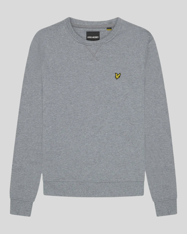 Lyle & Scott Cotton Crew Neck Sweatshirt Mid Grey Marl