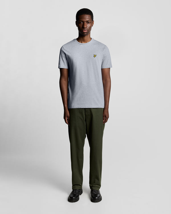 lyle & scott Cotton Crew Neck T-Shirt Light Grey Marl