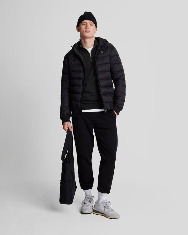 lyle & scott Cotton Loopback 1/4 Zip Sweatshirt Jet Black