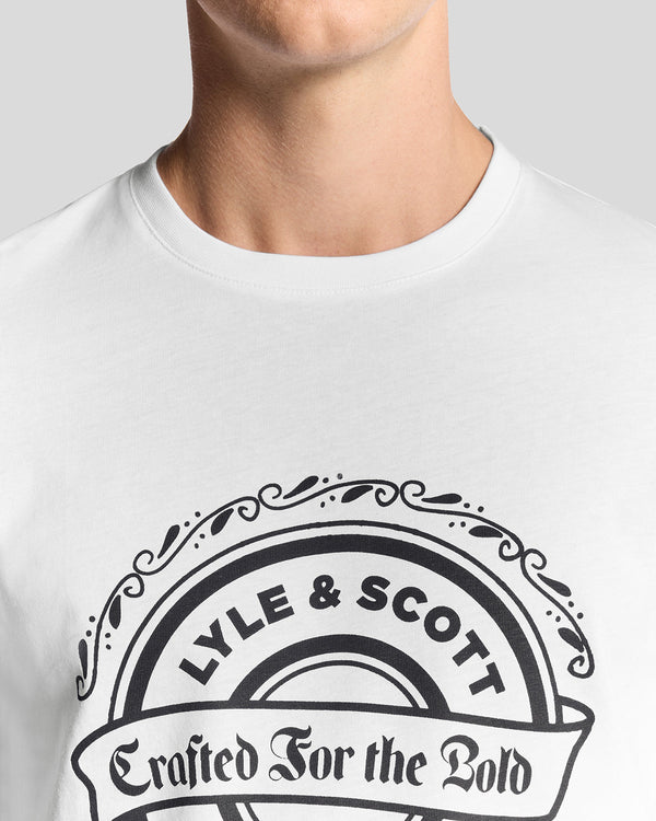 Lyle & Scott Crafted For The Bold Graphic T-Shirt White