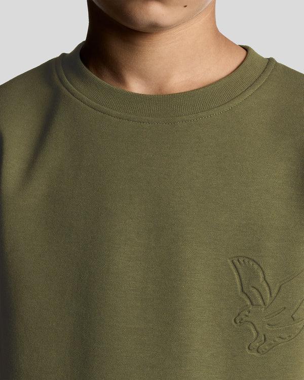 Lyle & Scott Embossed Eagle Crew Neck Sweatshirt Deep Depths