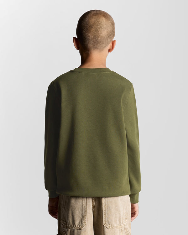 Lyle & Scott Embossed Eagle Crew Neck Sweatshirt Deep Depths