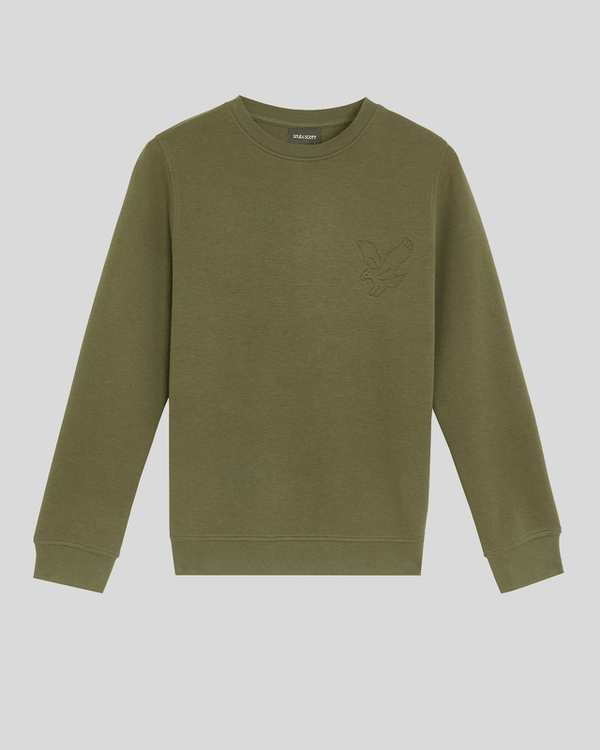 Lyle & Scott Embossed Eagle Crew Neck Sweatshirt Deep Depths