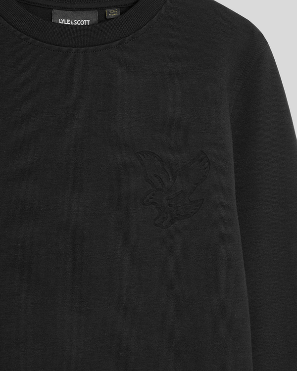 Lyle & Scott Embossed Eagle Crew Neck Sweatshirt Jet Black