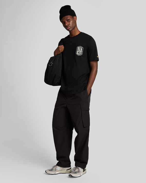 lyle & scott Embroidered Badge Graphic T-Shirt Jet Black