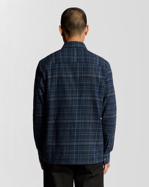 Lyle & Scott Flannel Check Shirt Dark Navy/ Tree Green