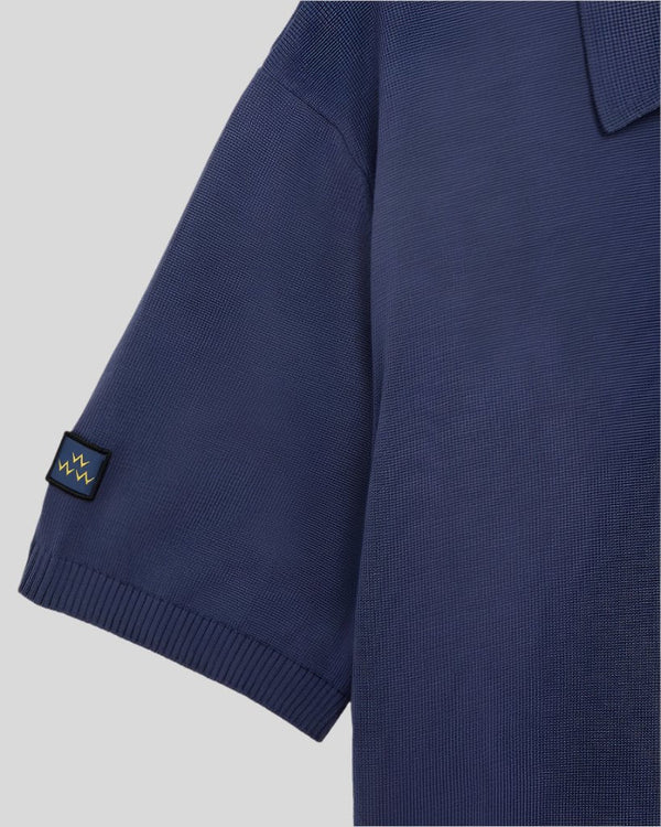 Lyle & Scott Friends Of A Feather Zipped Golf Polo Shirt Crown Blue