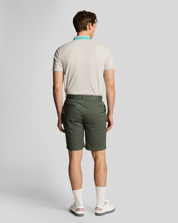 Lyle & Scott Golf Course Stretch Chino Shorts Cactus Green