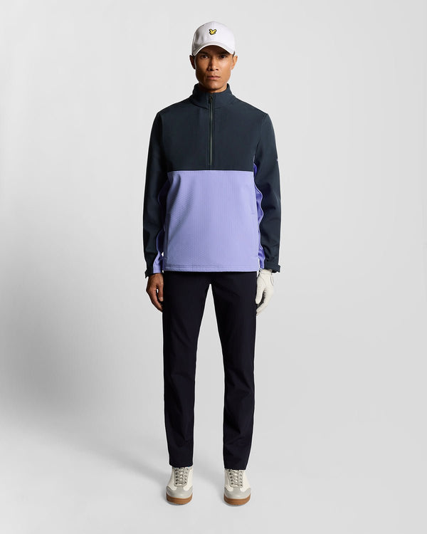 lyle & scott Golf Half Zip Windbreaker Jacket Moonlight/ Dark Navy