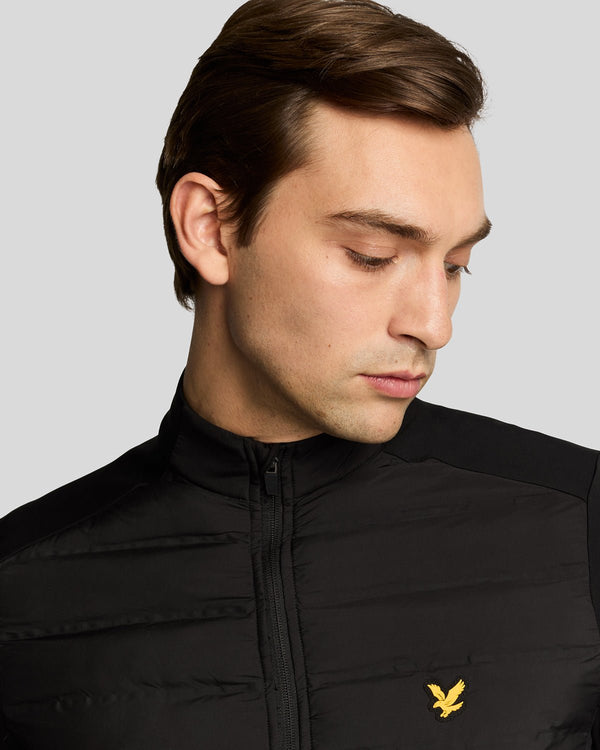 Lyle & Scott Golf Hybrid Quilted Zip Jacket Jet Black