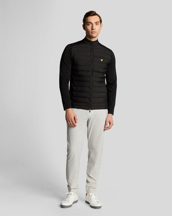 lyle & scott Golf Hybrid Quilted Zip Jacket Jet Black