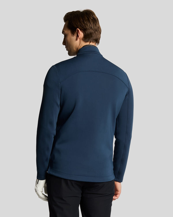 Lyle & Scott Golf Hybrid Quilted Zip Jacket Ryder Blue