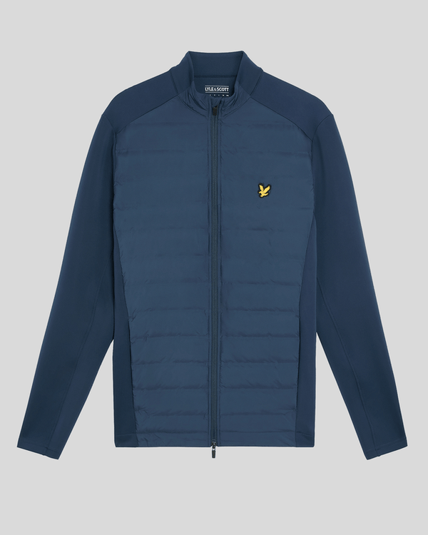 Lyle & Scott Golf Hybrid Quilted Zip Jacket Ryder Blue