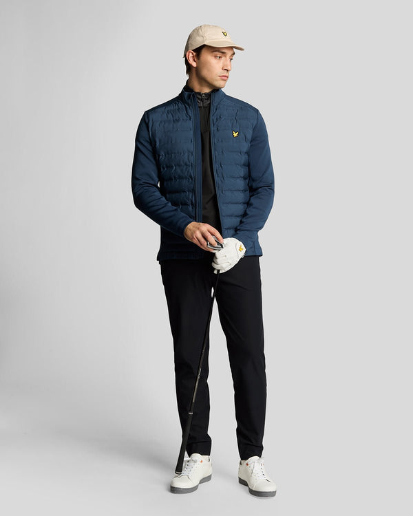 lyle & scott Golf Hybrid Quilted Zip Jacket Ryder Blue