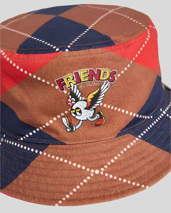 Lyle & Scott Golf Reversible Argyle Bucket Hat Birds Of Condor Argyle