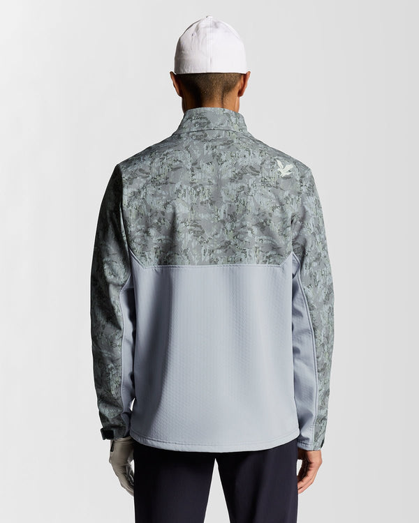 Lyle & Scott Golf Windproof 1/4 Zip Jacket True Iron/ Jet Black