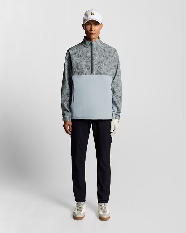 lyle & scott Golf Windproof 1/4 Zip Jacket True Iron/ Jet Black