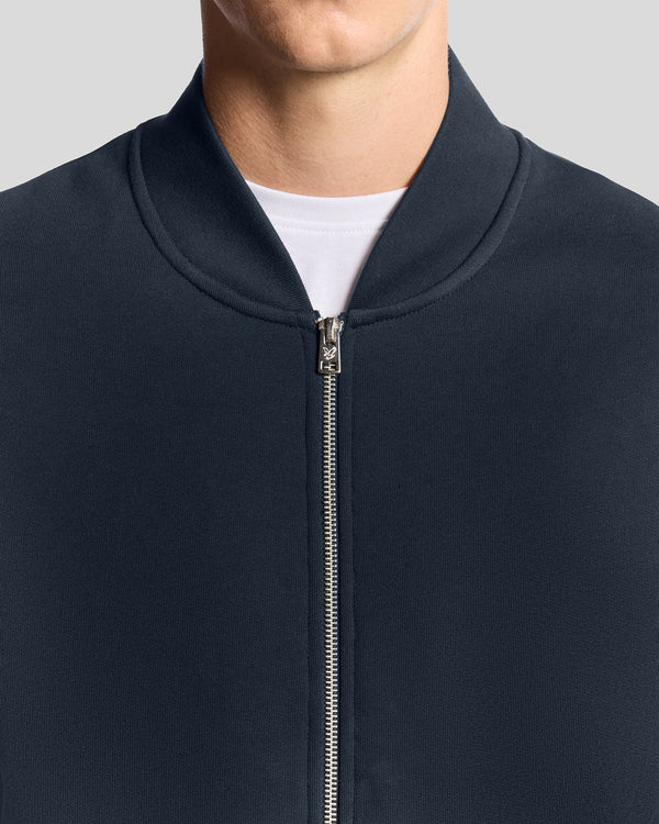 Lyle & Scott Half Raglan Sleeve Jersey Bomber Dark Navy