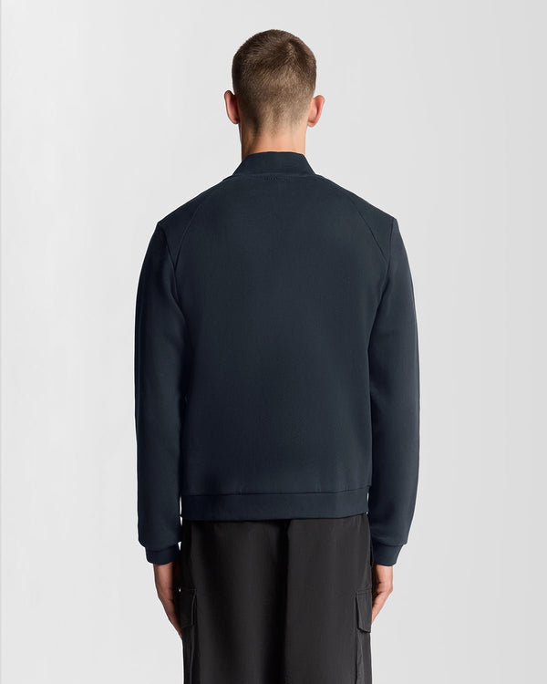 Lyle & Scott Half Raglan Sleeve Jersey Bomber Dark Navy