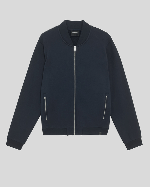 Lyle & Scott Half Raglan Sleeve Jersey Bomber Dark Navy