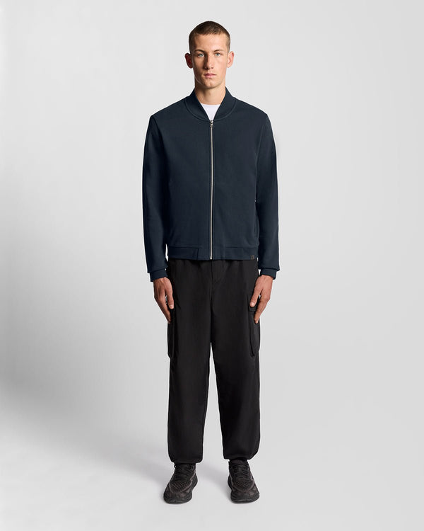 lyle & scott Half Raglan Sleeve Jersey Bomber Dark Navy