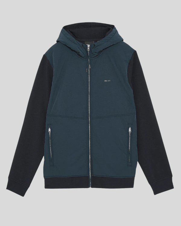 Lyle & Scott Half Raglan Sleeve Panneled Hoodie Dark Navy