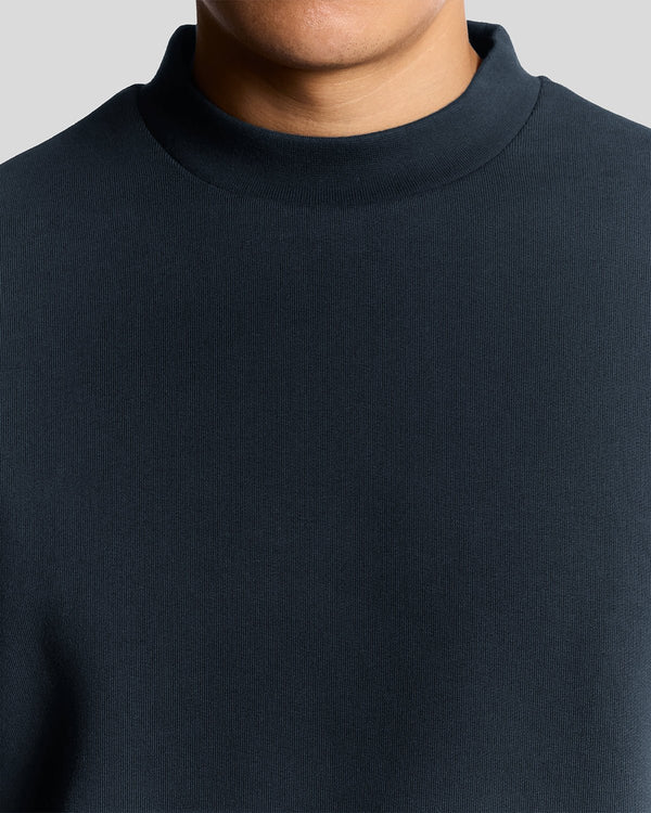 Lyle & Scott Half Raglan Sleeve Panneled Sweatshirt Dark Navy