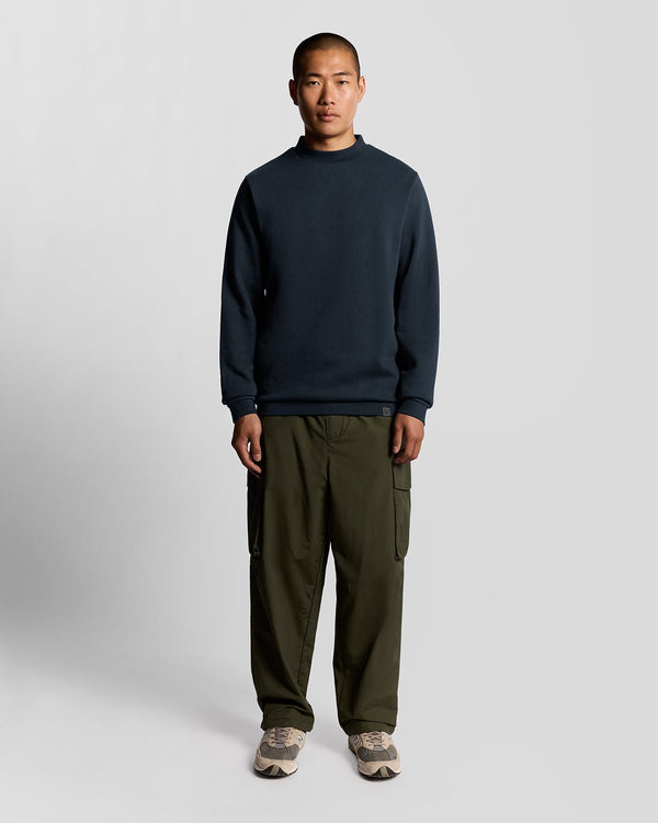 lyle & scott Half Raglan Sleeve Panneled Sweatshirt Dark Navy