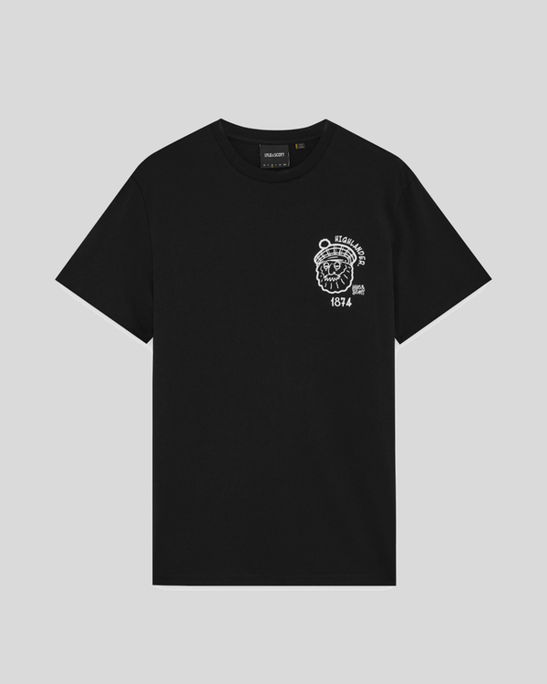 Lyle & Scott Highlander Graphic Cotton T-Shirt Jet Black