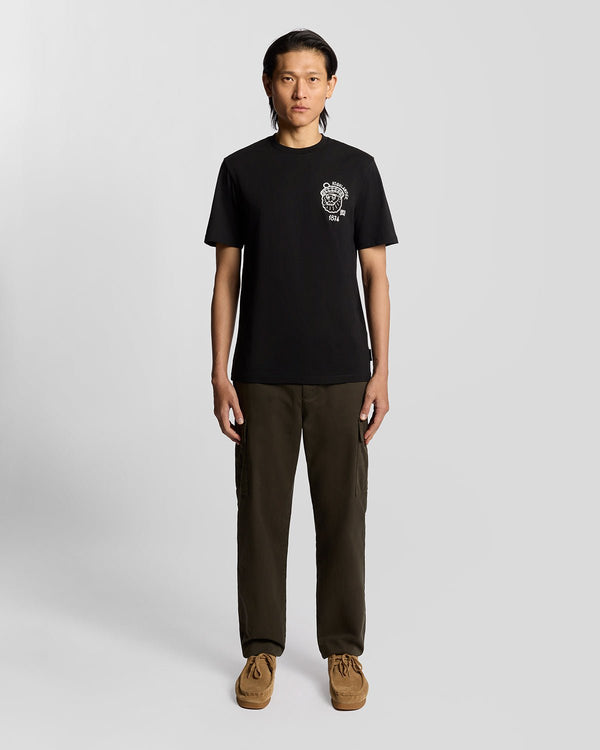 lyle & scott Highlander Graphic Cotton T-Shirt Jet Black