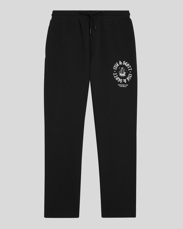 Lyle & Scott Insignia Graphic Cotton Joggers Jet Black