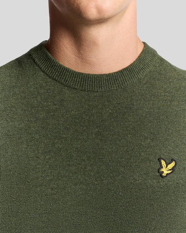 Lyle & Scott Lambswool Blend Crew Neck Jumper Deep Depths Marl