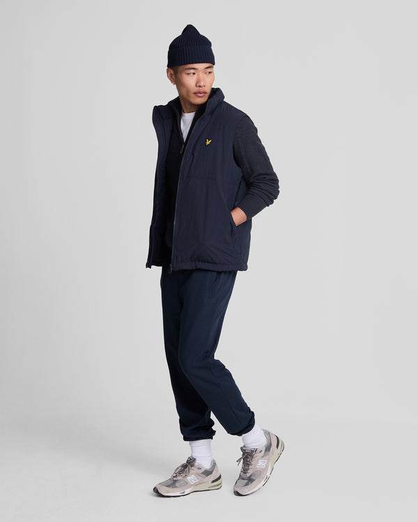 lyle & scott Lambswool Blend Zip Cardigan Dark Navy Marl