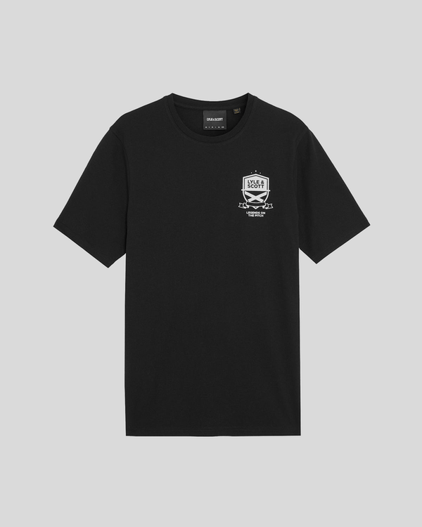 Lyle & Scott Legends On The Pitch Graphic T-Shirt Jet Black