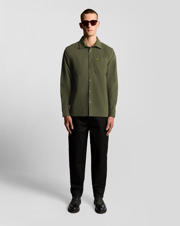 lyle & scott Lightweight Needle Cord Shirt Deep Depths