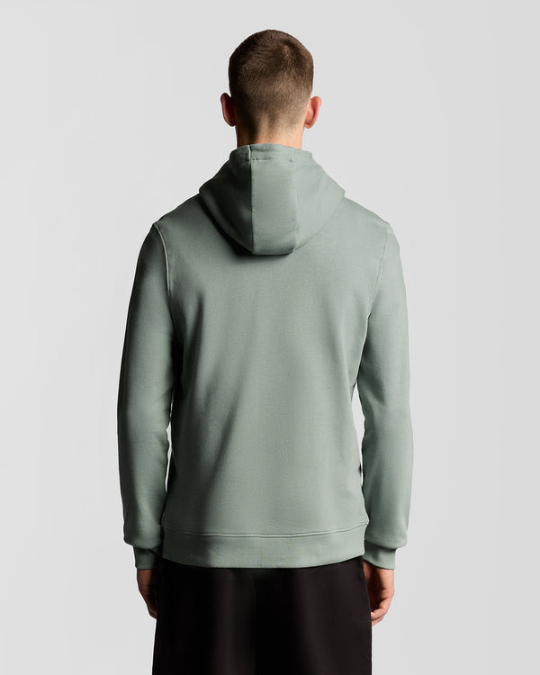 Lyle & Scott Loopback Cotton Full Zip Hoodie Cold Mint