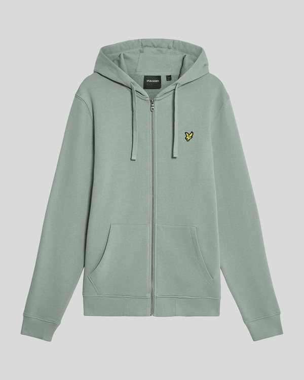 Lyle & Scott Loopback Cotton Full Zip Hoodie Cold Mint