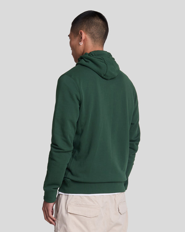 Lyle & Scott Loopback Cotton Full Zip Hoodie Dark Green