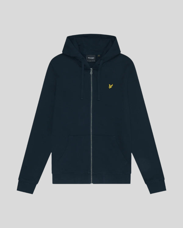 Lyle & Scott Loopback Cotton Full Zip Hoodie Dark Navy