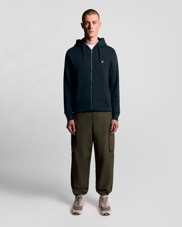 lyle & scott Loopback Cotton Full Zip Hoodie Dark Navy