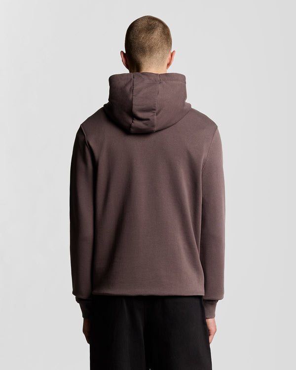 Lyle & Scott Loopback Cotton Full Zip Hoodie Espresso
