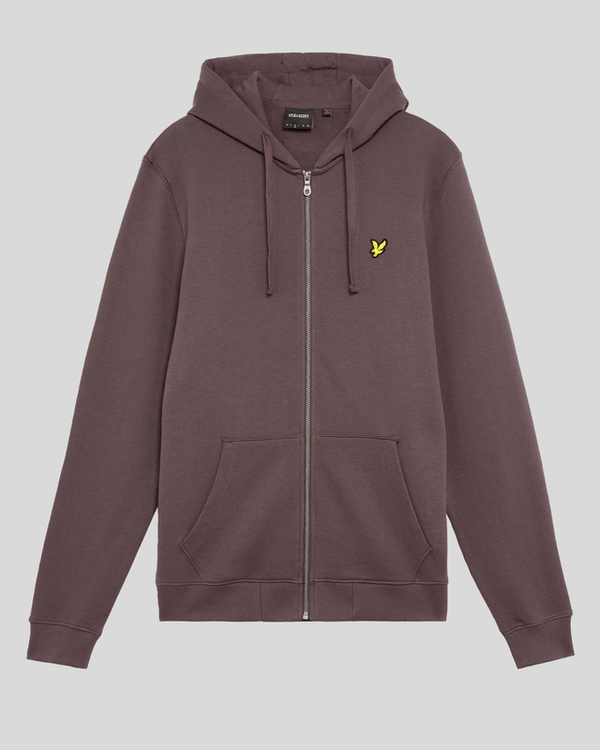 Lyle & Scott Loopback Cotton Full Zip Hoodie Espresso